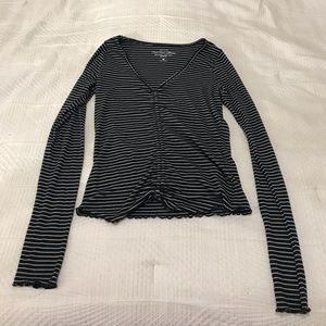 Hollister ribbed stripped long sleeve